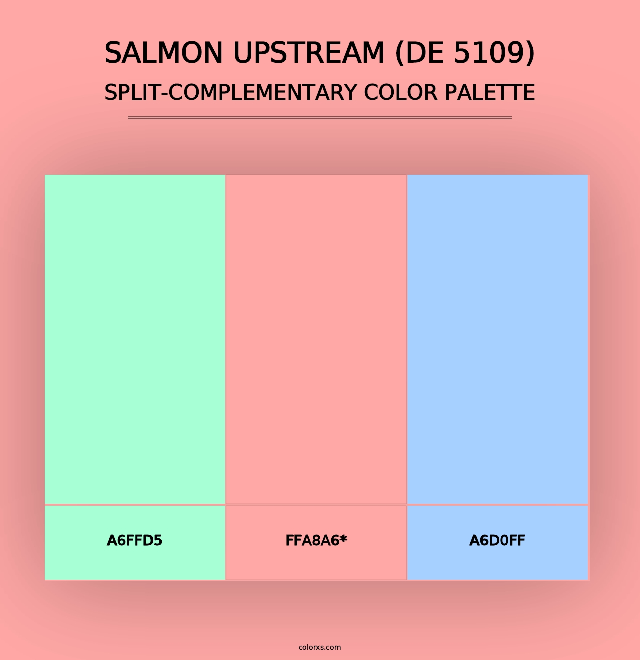 Salmon Upstream (DE 5109) - Split-Complementary Color Palette