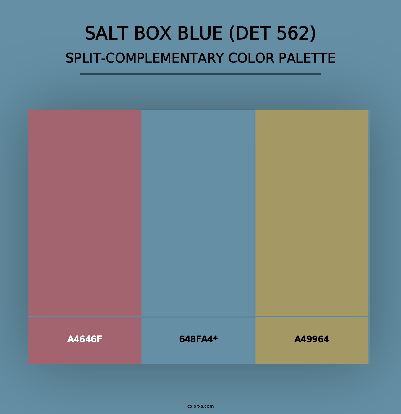 Salt Box Blue (DET 562) - Split-Complementary Color Palette