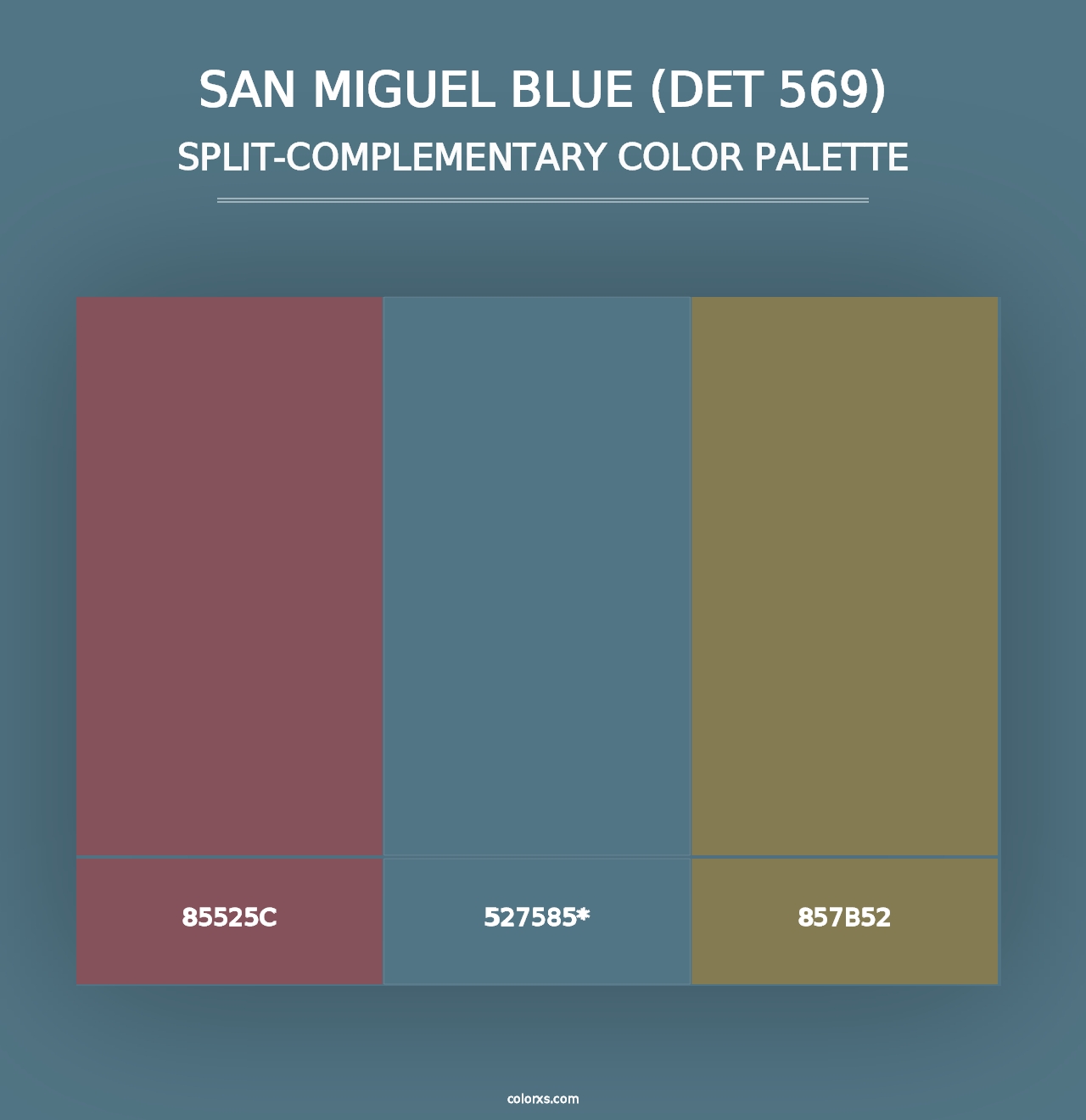 San Miguel Blue (DET 569) - Split-Complementary Color Palette