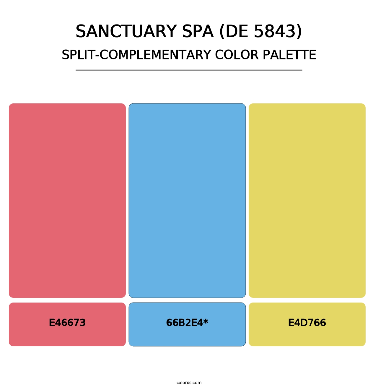 Sanctuary Spa (DE 5843) - Split-Complementary Color Palette