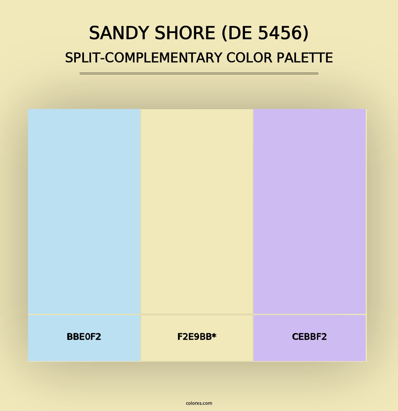 Sandy Shore (DE 5456) - Split-Complementary Color Palette