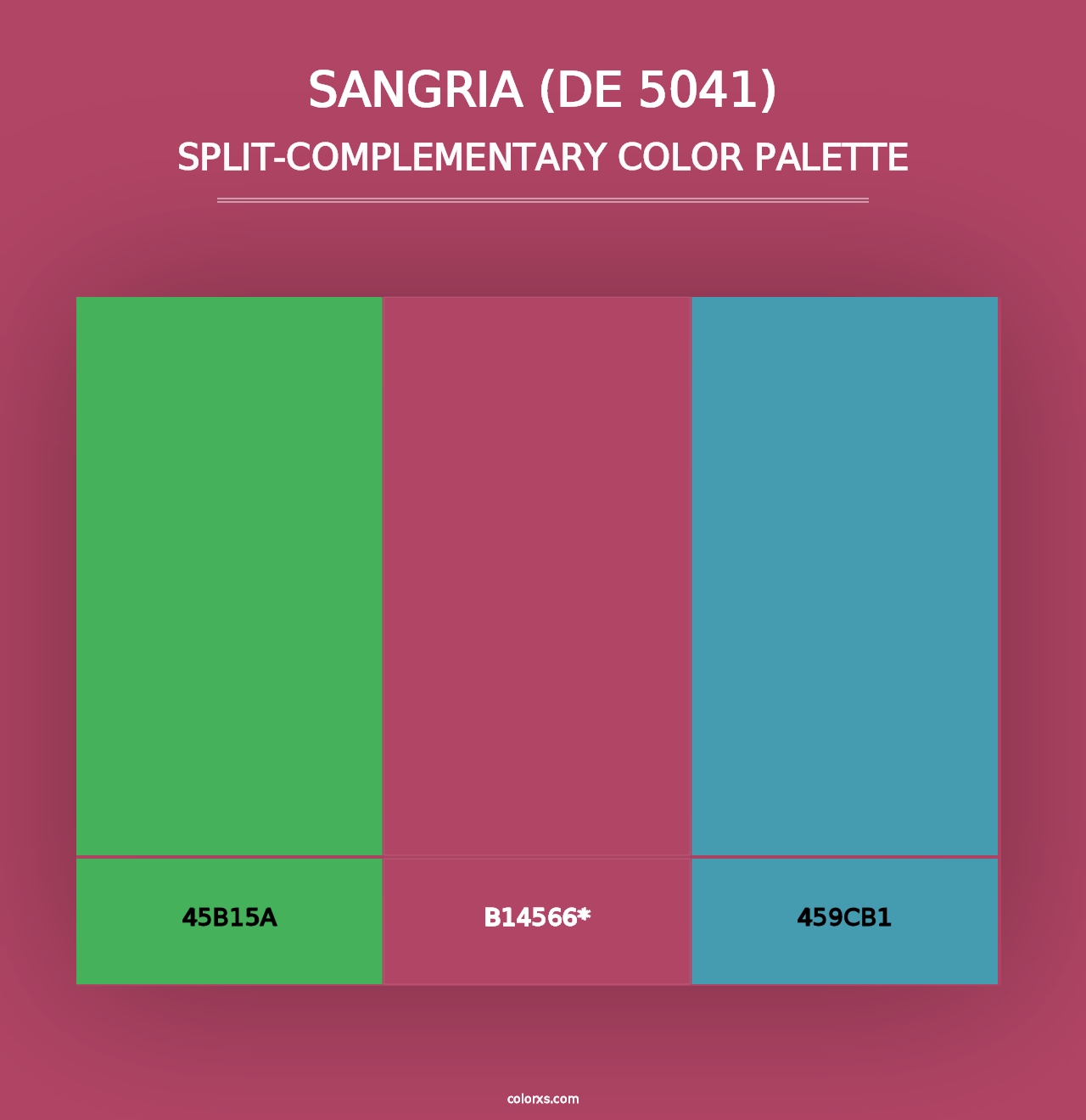 Sangria (DE 5041) - Split-Complementary Color Palette