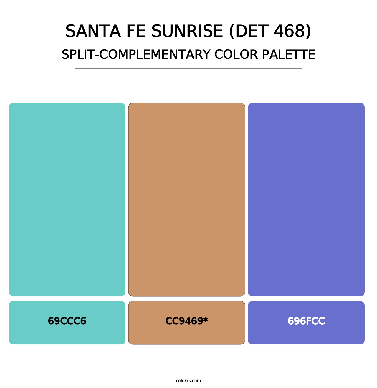 Santa Fe Sunrise (DET 468) - Split-Complementary Color Palette