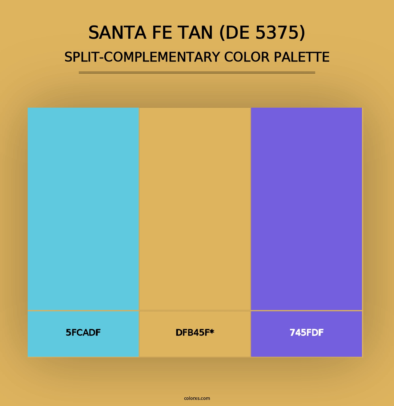 Santa Fe Tan (DE 5375) - Split-Complementary Color Palette