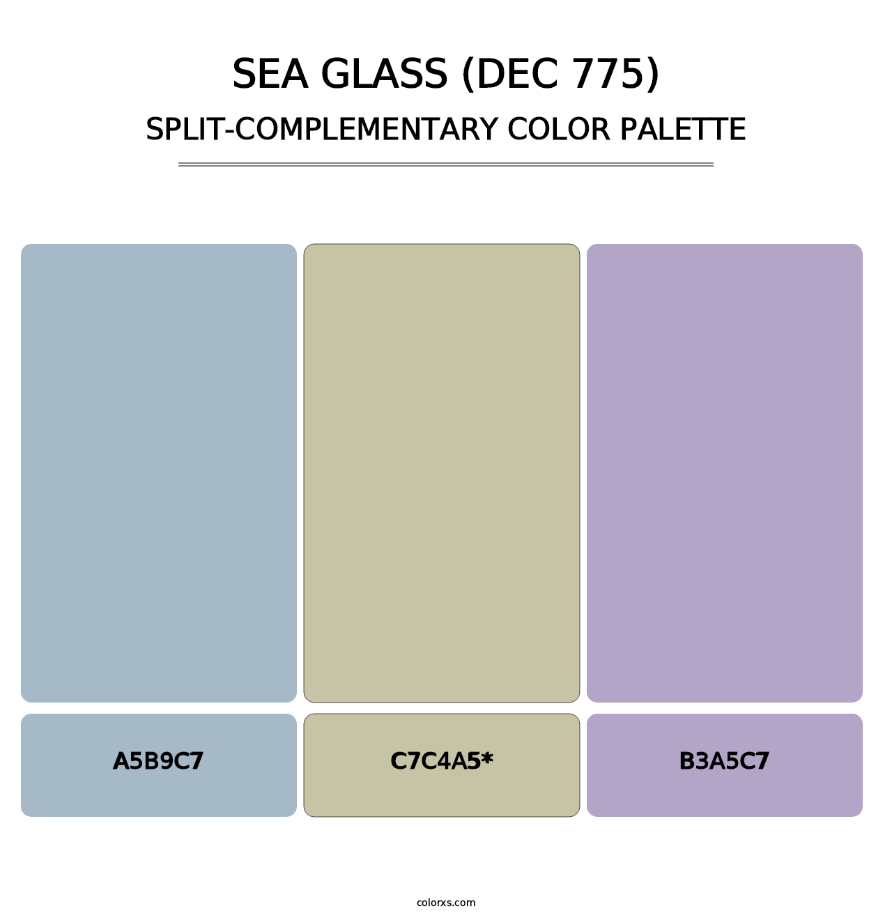 Sea Glass (DEC 775) - Split-Complementary Color Palette