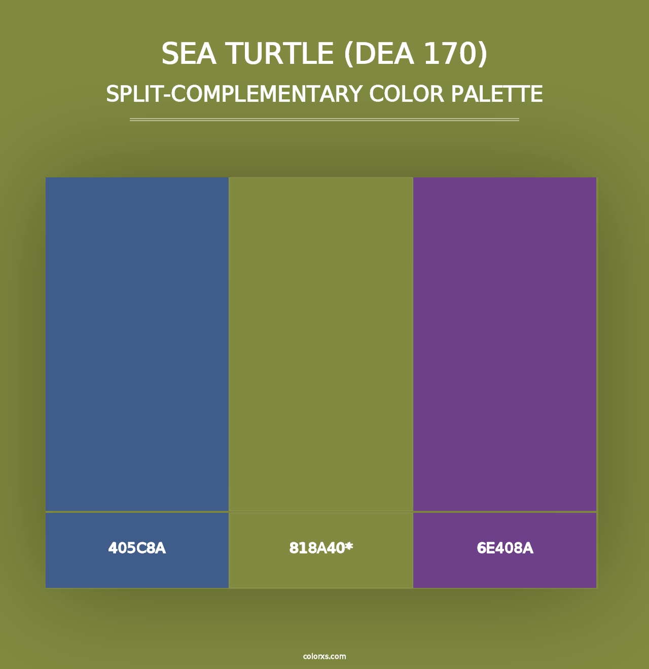 Sea Turtle (DEA 170) - Split-Complementary Color Palette