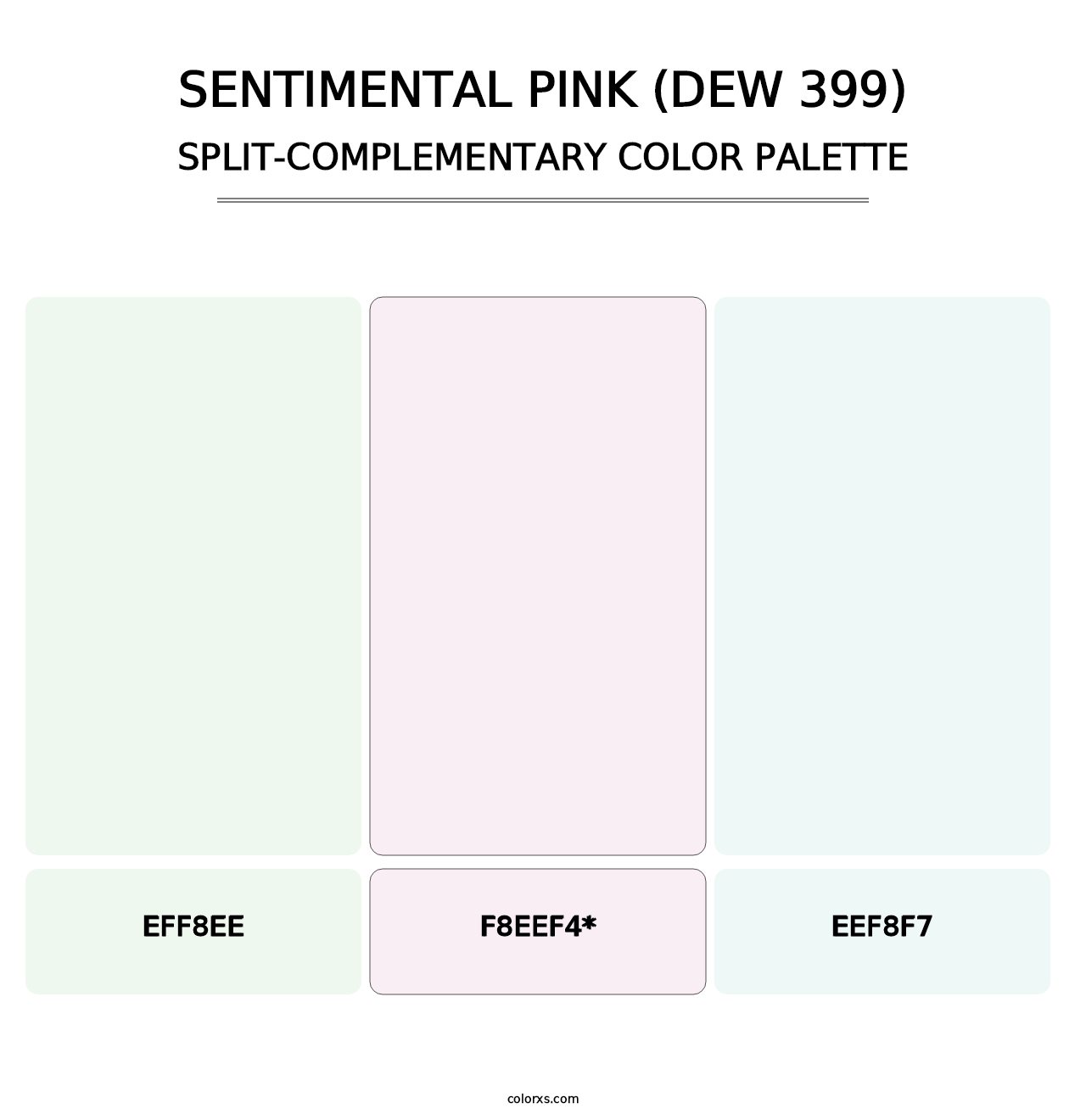 Sentimental Pink (DEW 399) - Split-Complementary Color Palette