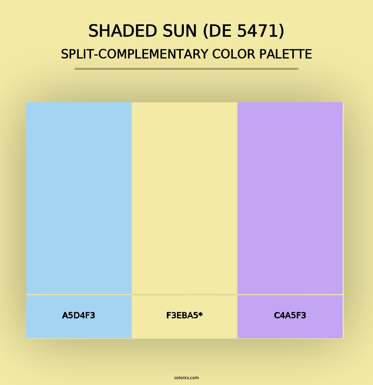 Shaded Sun (DE 5471) - Split-Complementary Color Palette