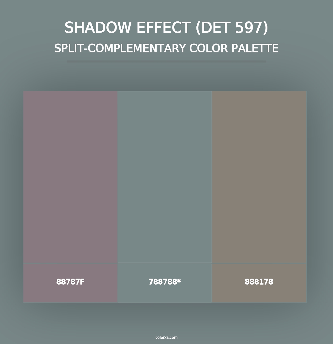 Shadow Effect (DET 597) - Split-Complementary Color Palette