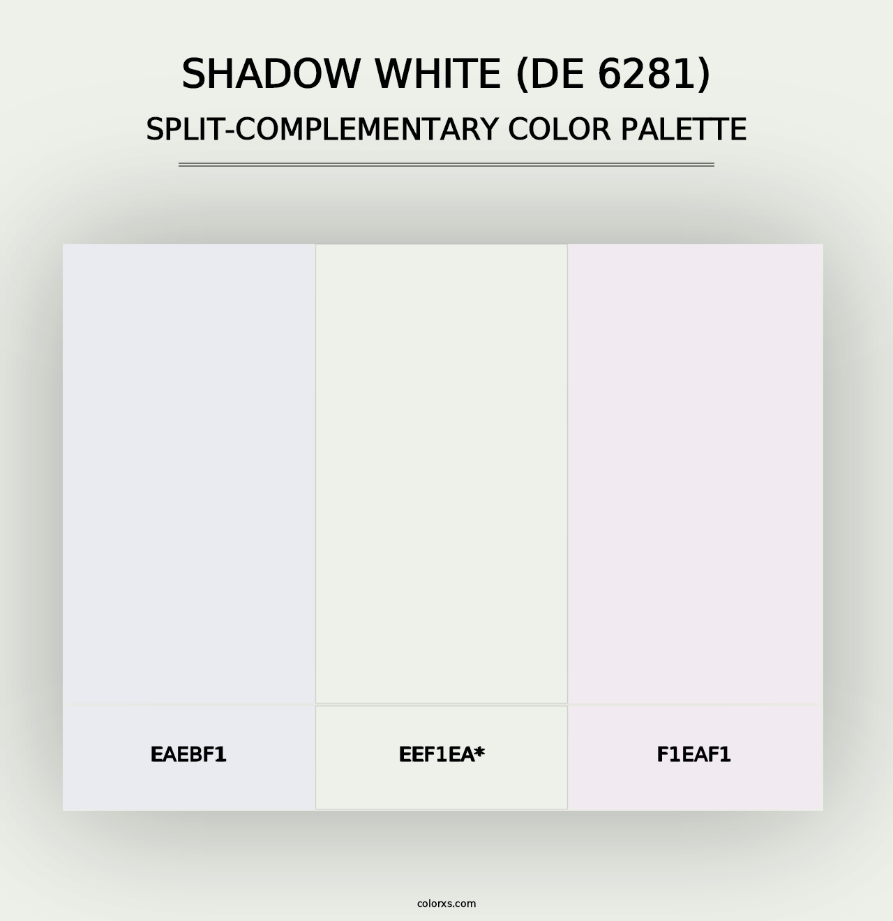 Shadow White (DE 6281) - Split-Complementary Color Palette