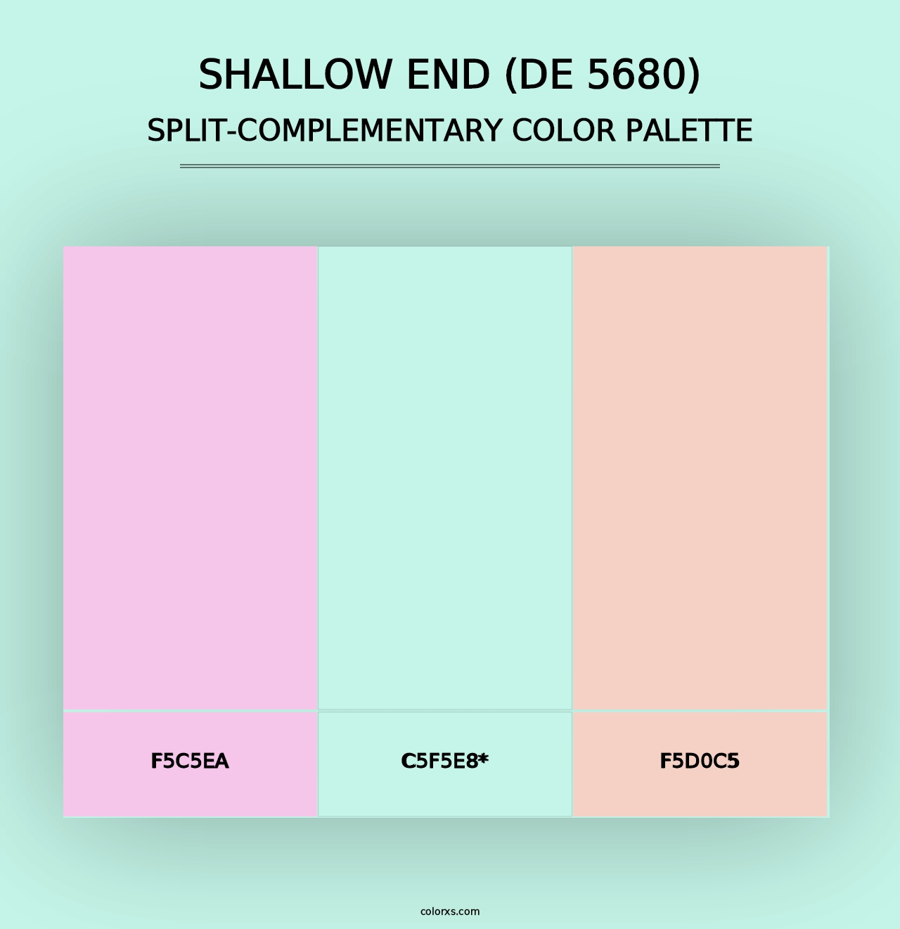 Shallow End (DE 5680) - Split-Complementary Color Palette