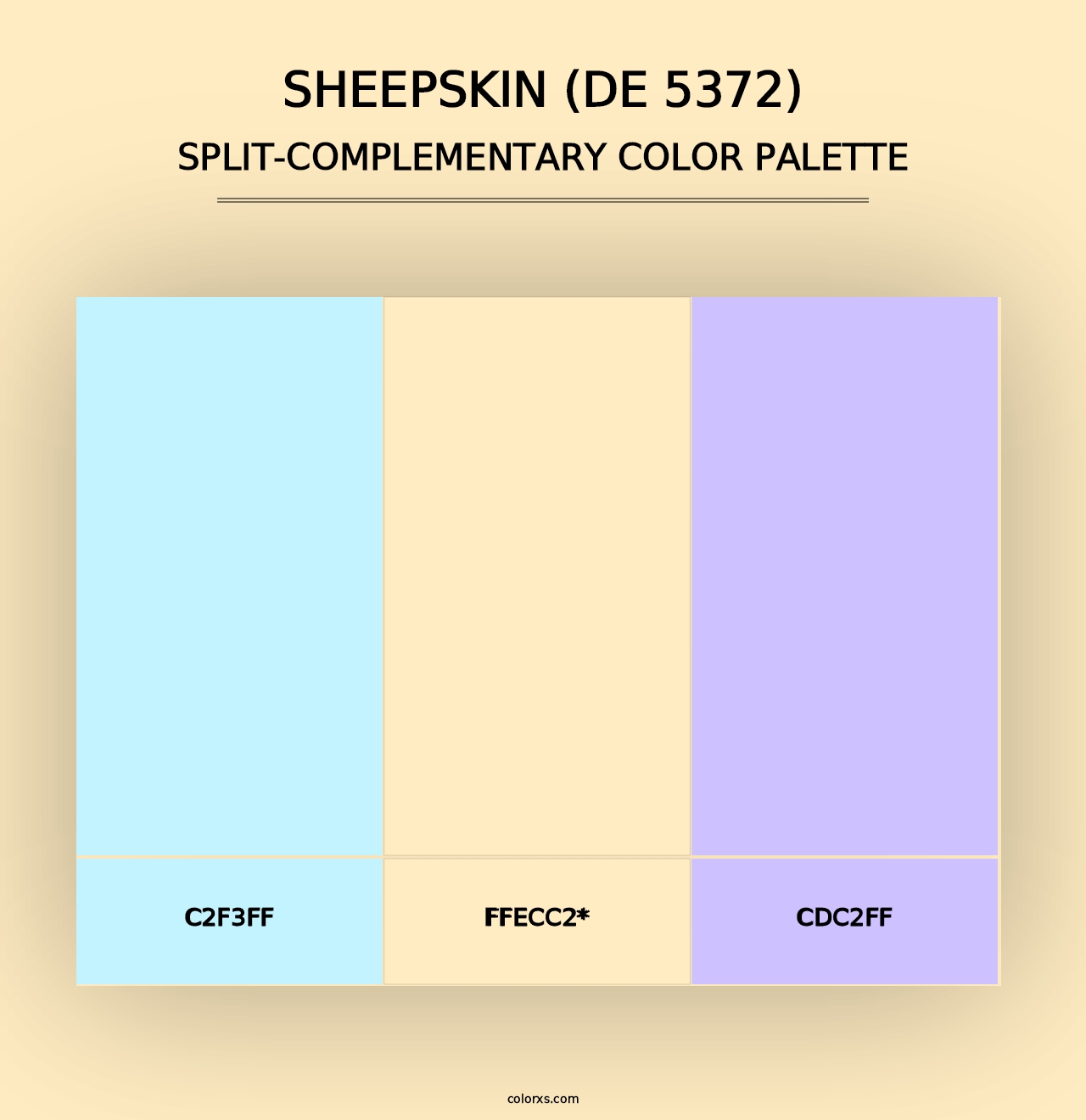 Sheepskin (DE 5372) - Split-Complementary Color Palette