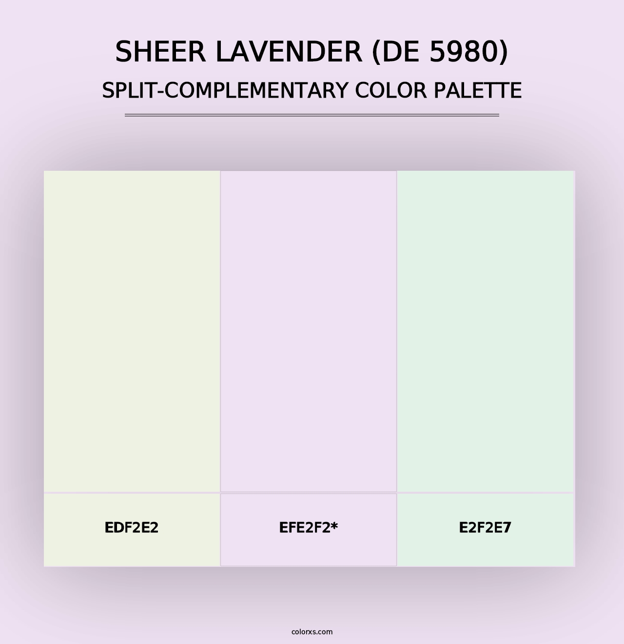 Sheer Lavender (DE 5980) - Split-Complementary Color Palette