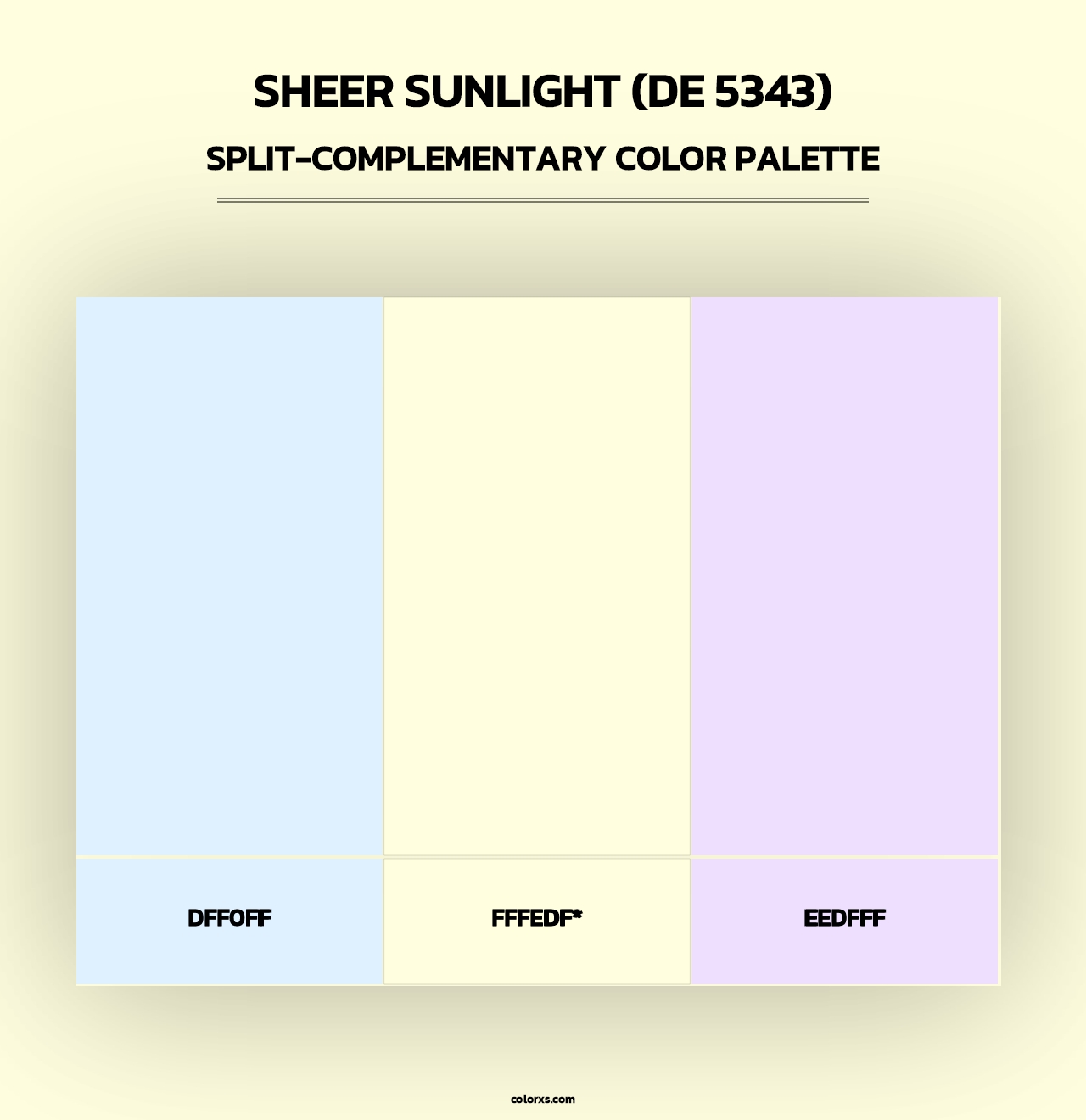 Sheer Sunlight (DE 5343) - Split-Complementary Color Palette