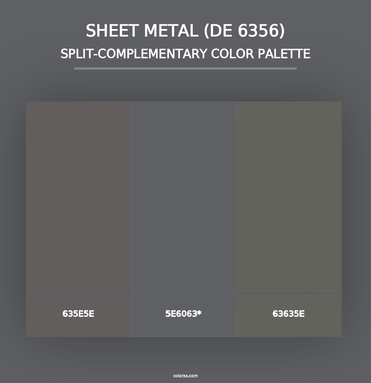 Sheet Metal (DE 6356) - Split-Complementary Color Palette