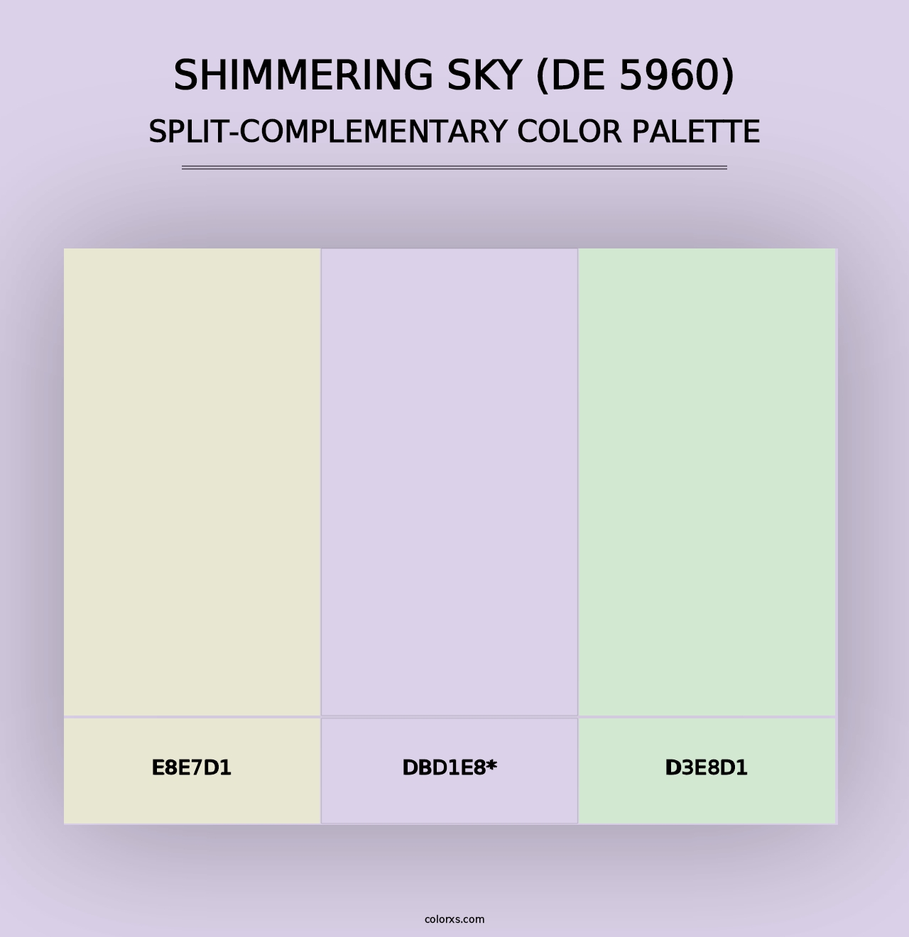 Shimmering Sky (DE 5960) - Split-Complementary Color Palette