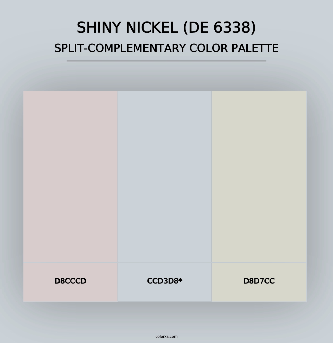 Shiny Nickel (DE 6338) - Split-Complementary Color Palette