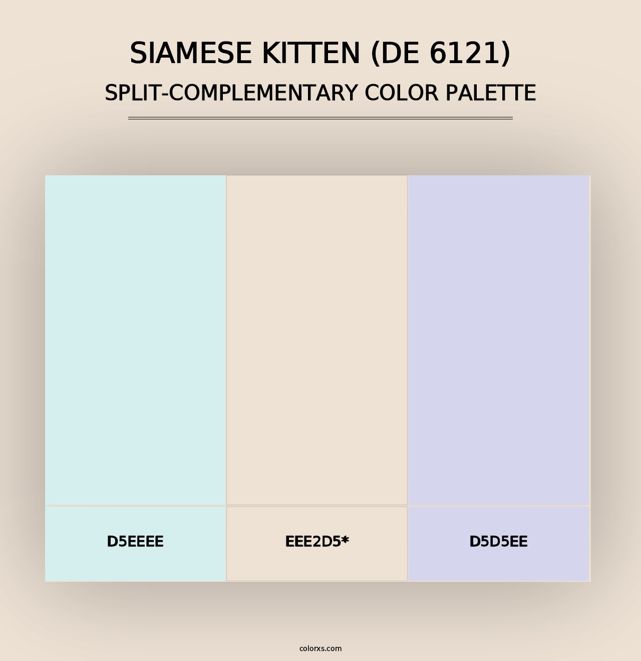 Siamese Kitten (DE 6121) - Split-Complementary Color Palette