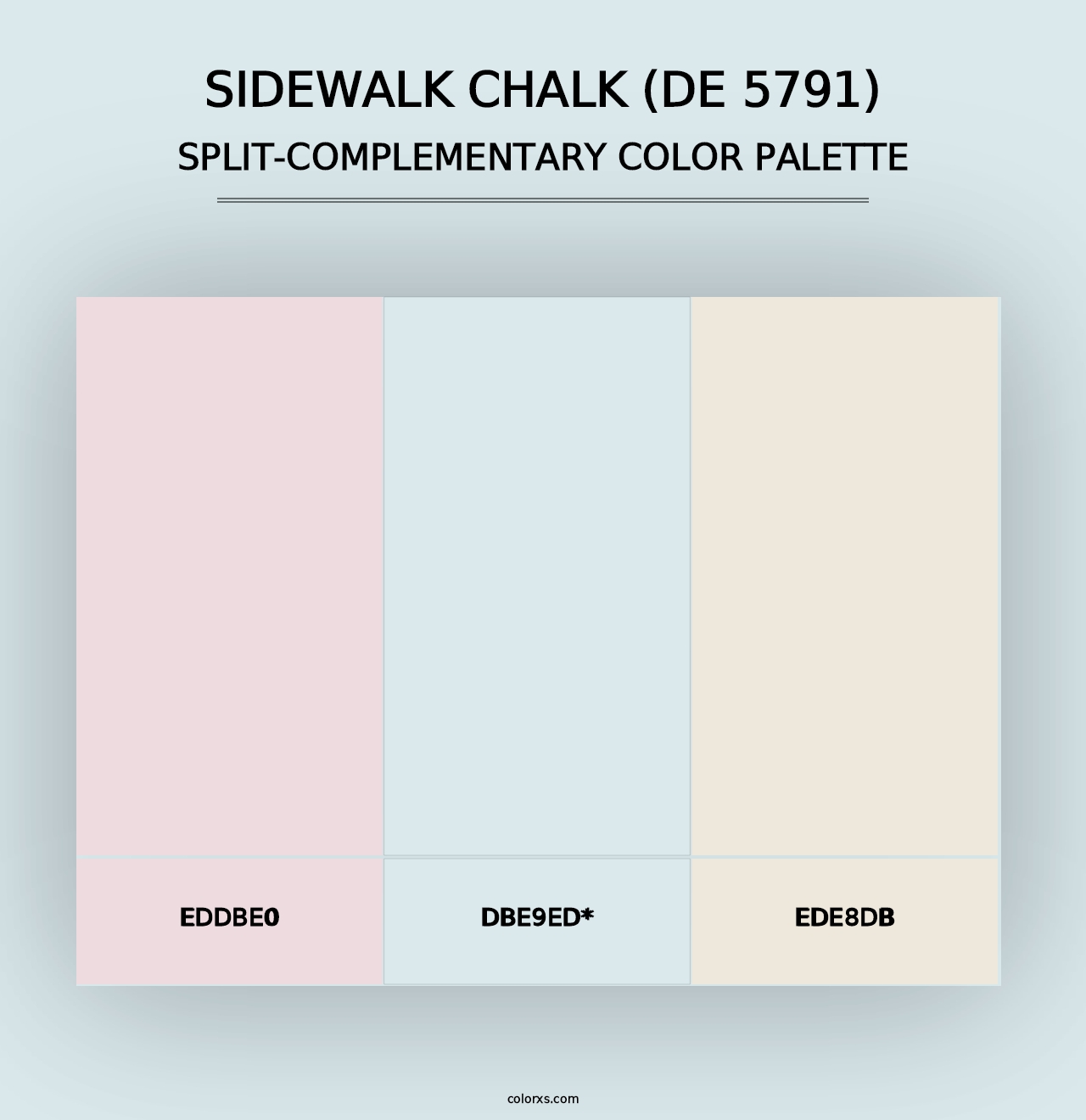 Sidewalk Chalk (DE 5791) - Split-Complementary Color Palette