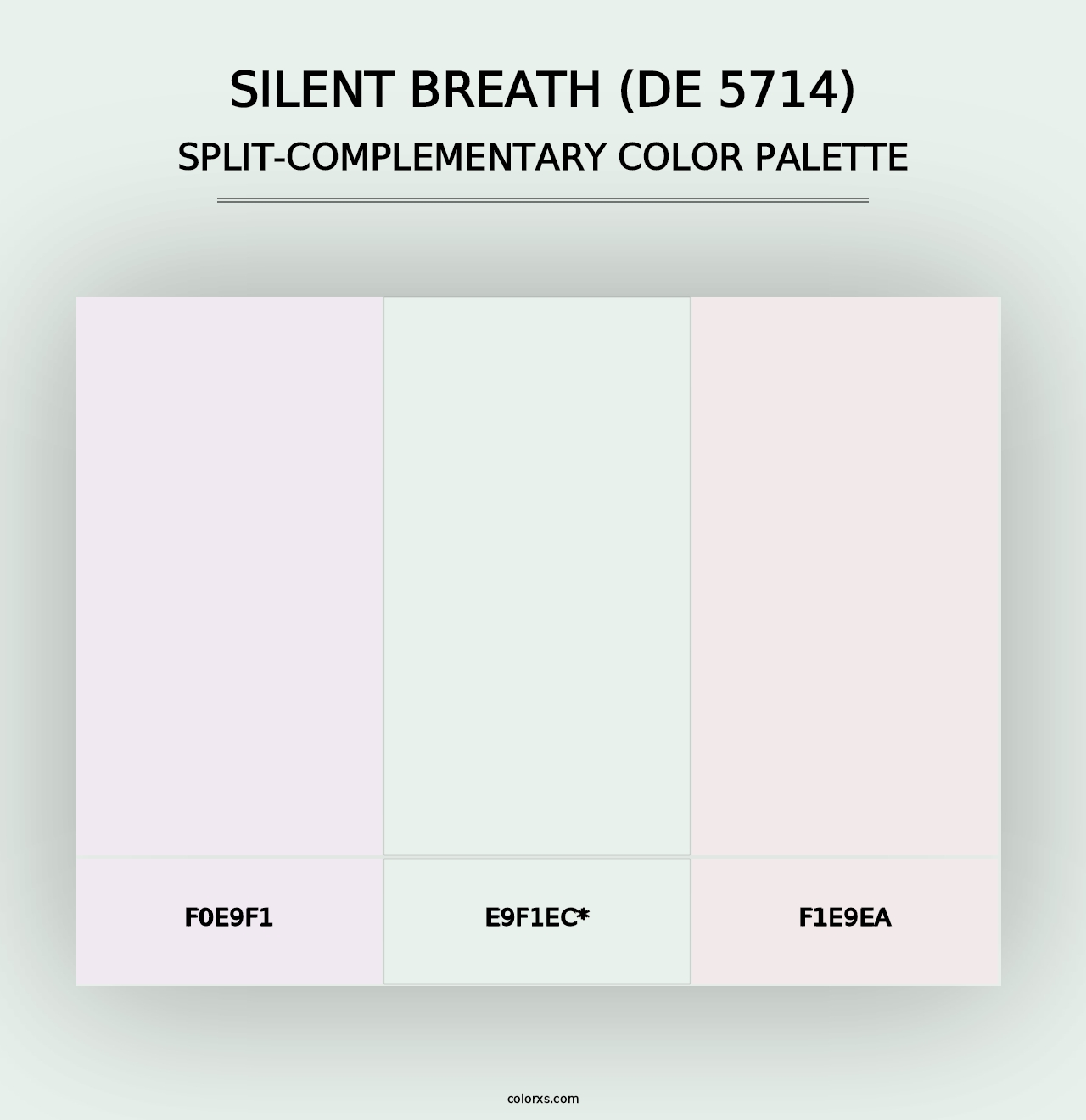 Silent Breath (DE 5714) - Split-Complementary Color Palette