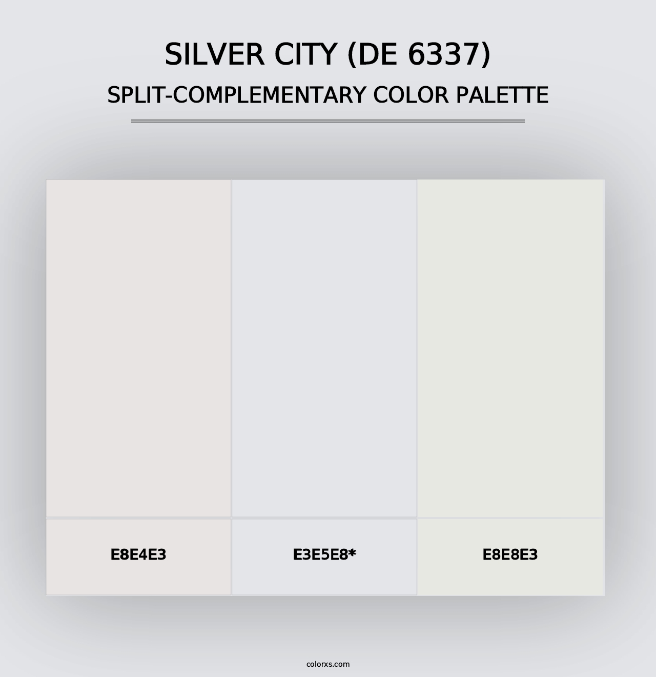 Silver City (DE 6337) - Split-Complementary Color Palette