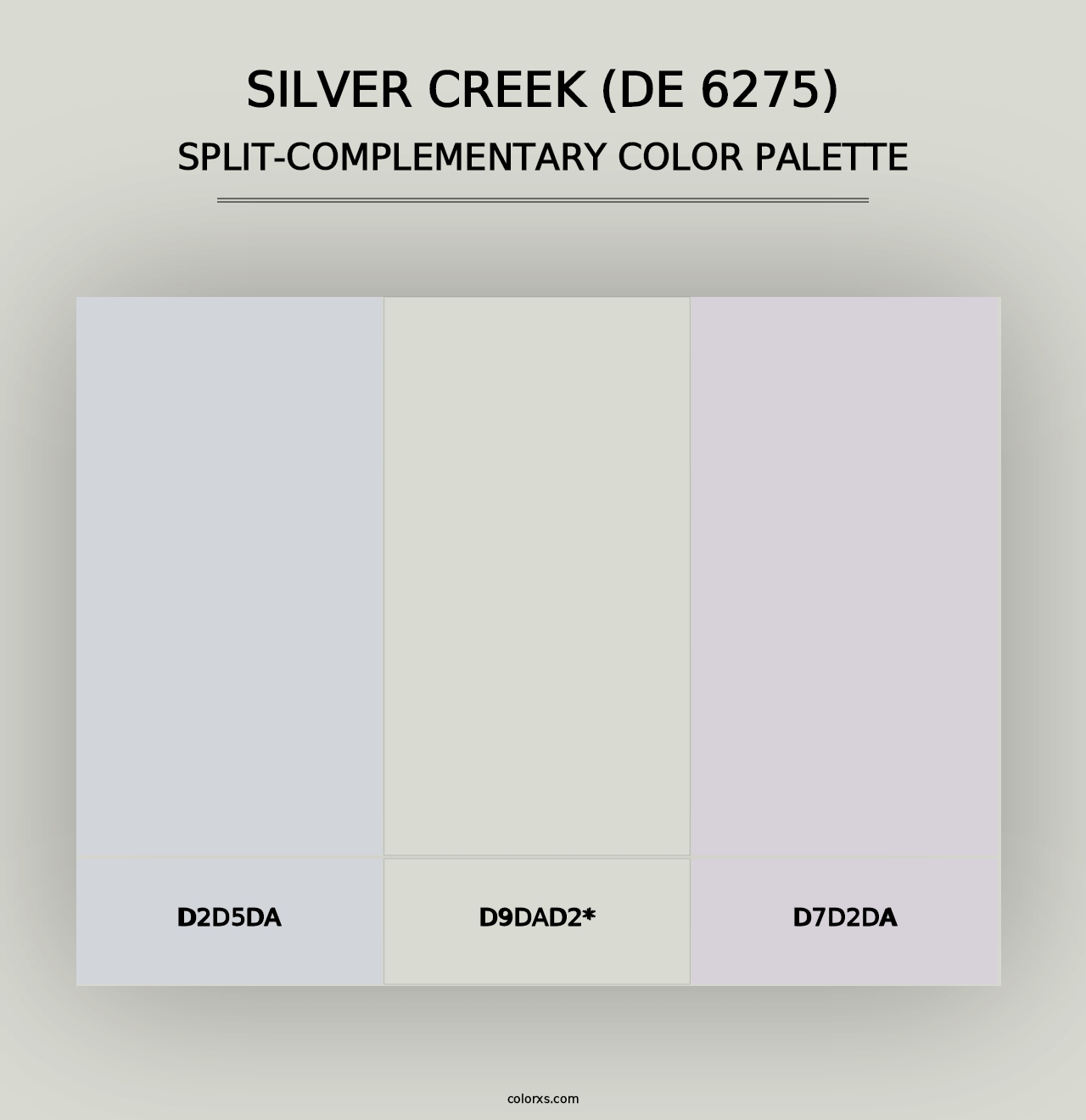 Silver Creek (DE 6275) - Split-Complementary Color Palette