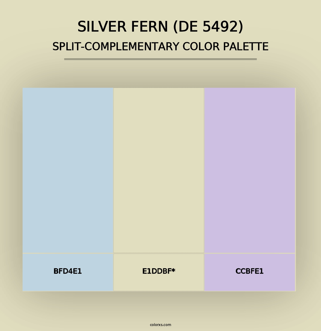 Silver Fern (DE 5492) - Split-Complementary Color Palette