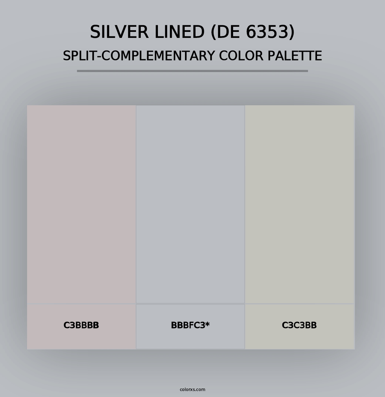 Silver Lined (DE 6353) - Split-Complementary Color Palette