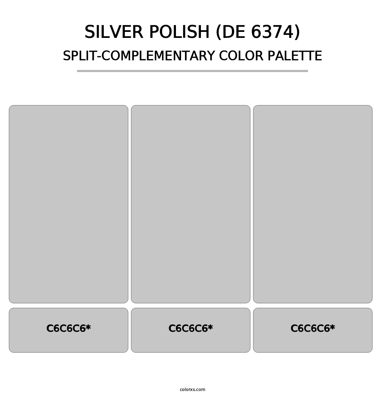 Silver Polish (DE 6374) - Split-Complementary Color Palette