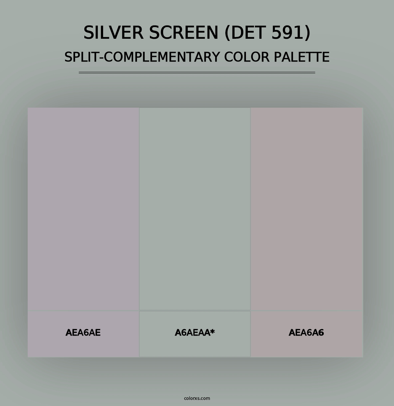 Silver Screen (DET 591) - Split-Complementary Color Palette