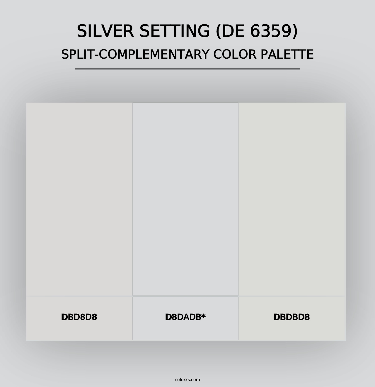 Silver Setting (DE 6359) - Split-Complementary Color Palette