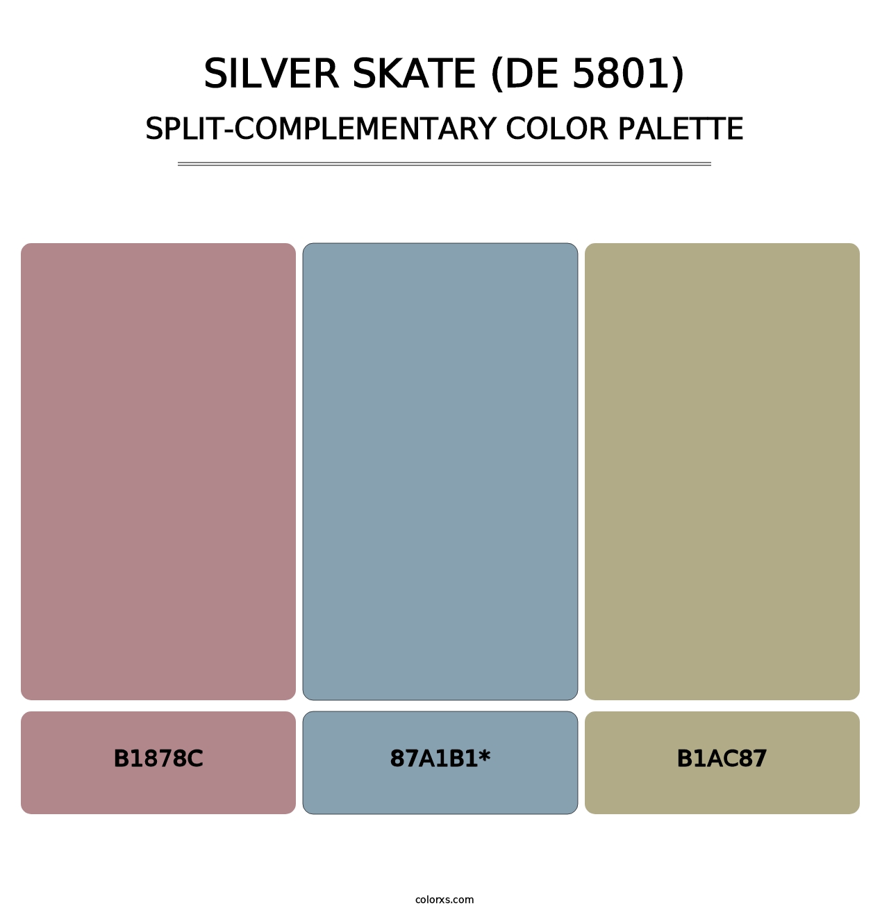 Silver Skate (DE 5801) - Split-Complementary Color Palette