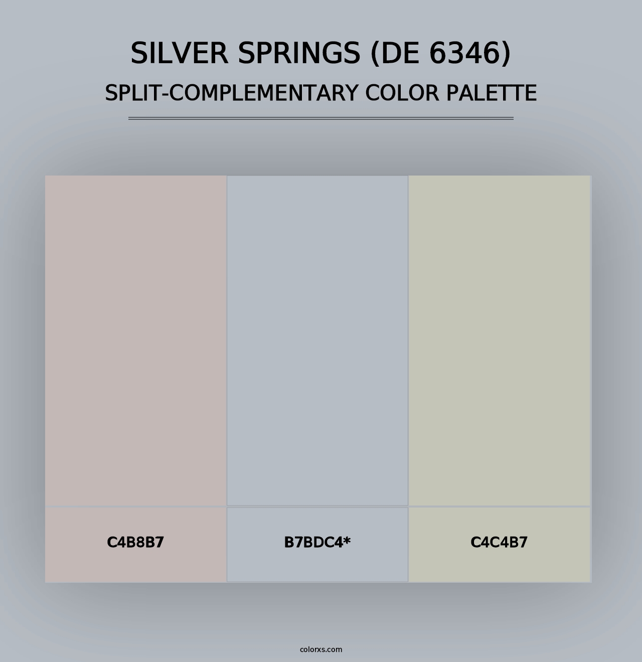 Silver Springs (DE 6346) - Split-Complementary Color Palette