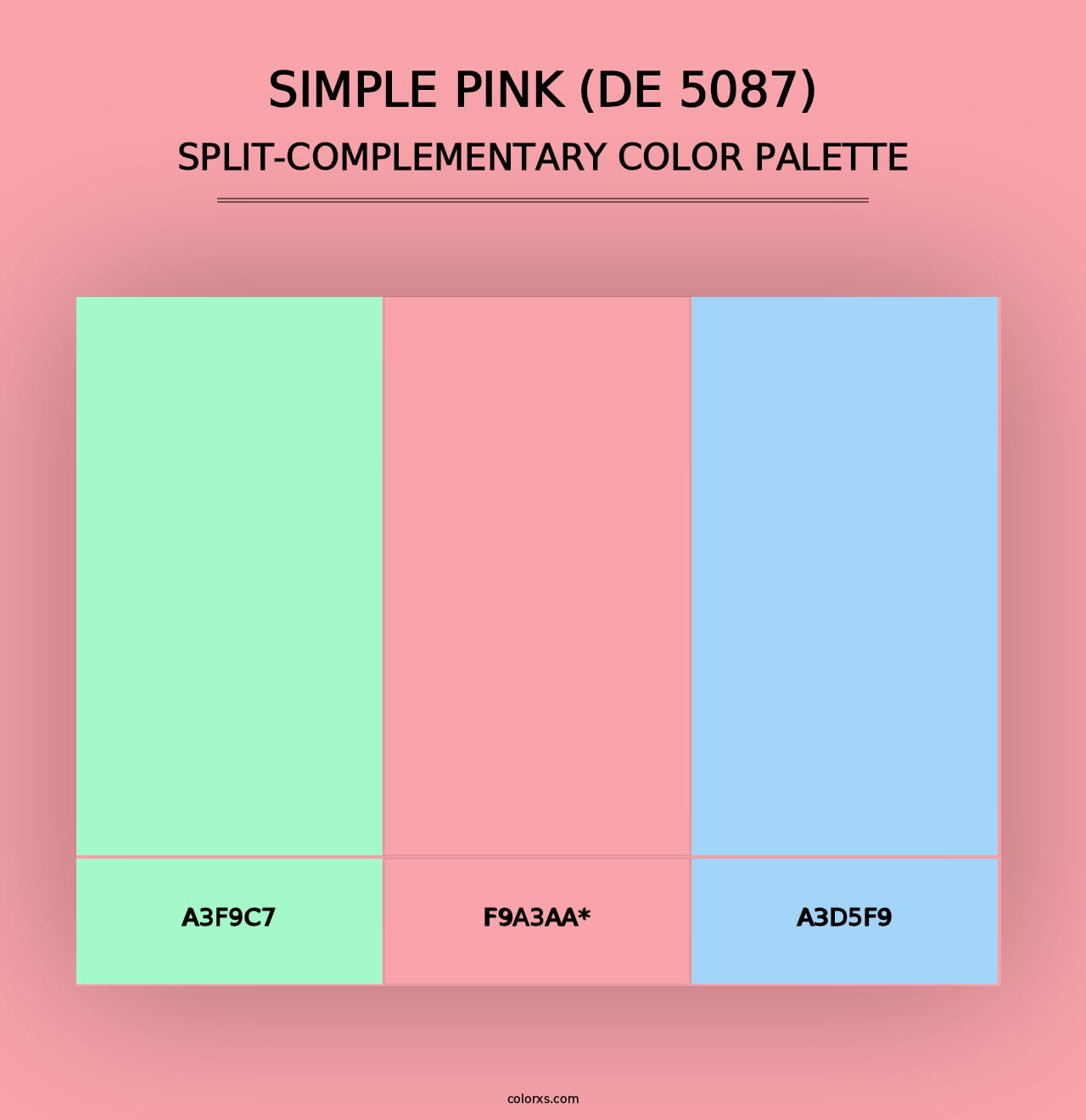 Simple Pink (DE 5087) - Split-Complementary Color Palette