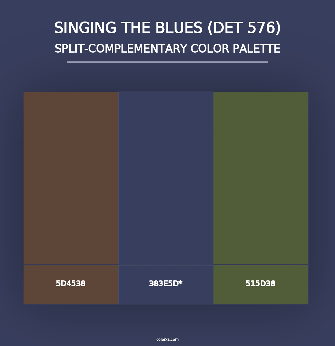 Singing the Blues (DET 576) - Split-Complementary Color Palette