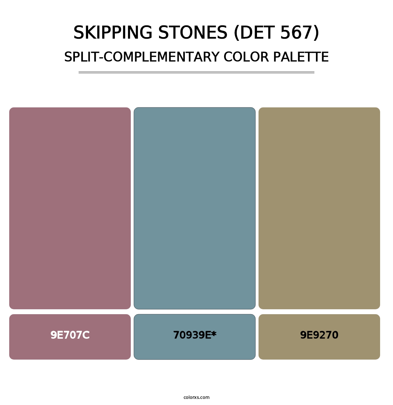 Skipping Stones (DET 567) - Split-Complementary Color Palette