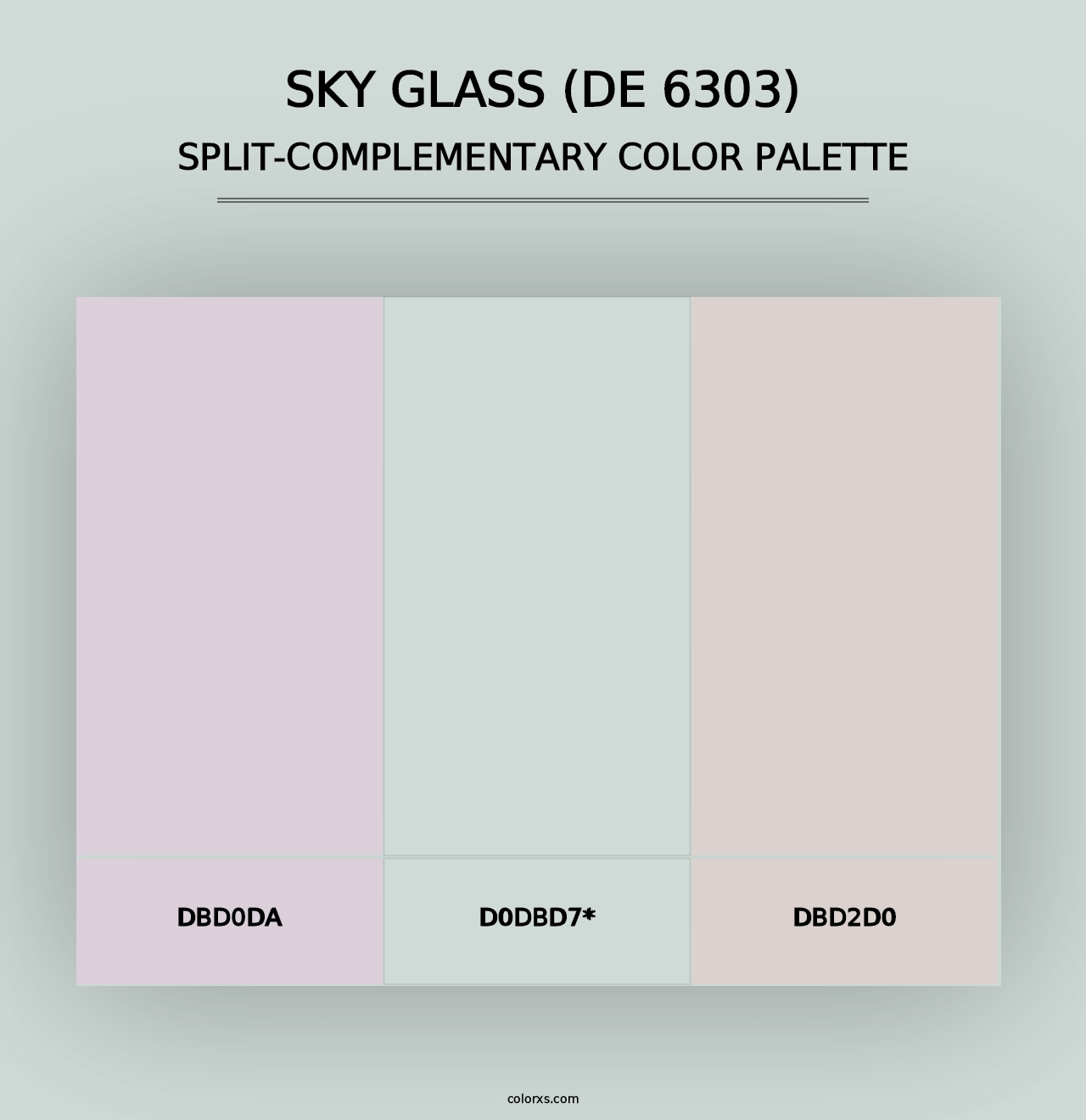 Sky Glass (DE 6303) - Split-Complementary Color Palette