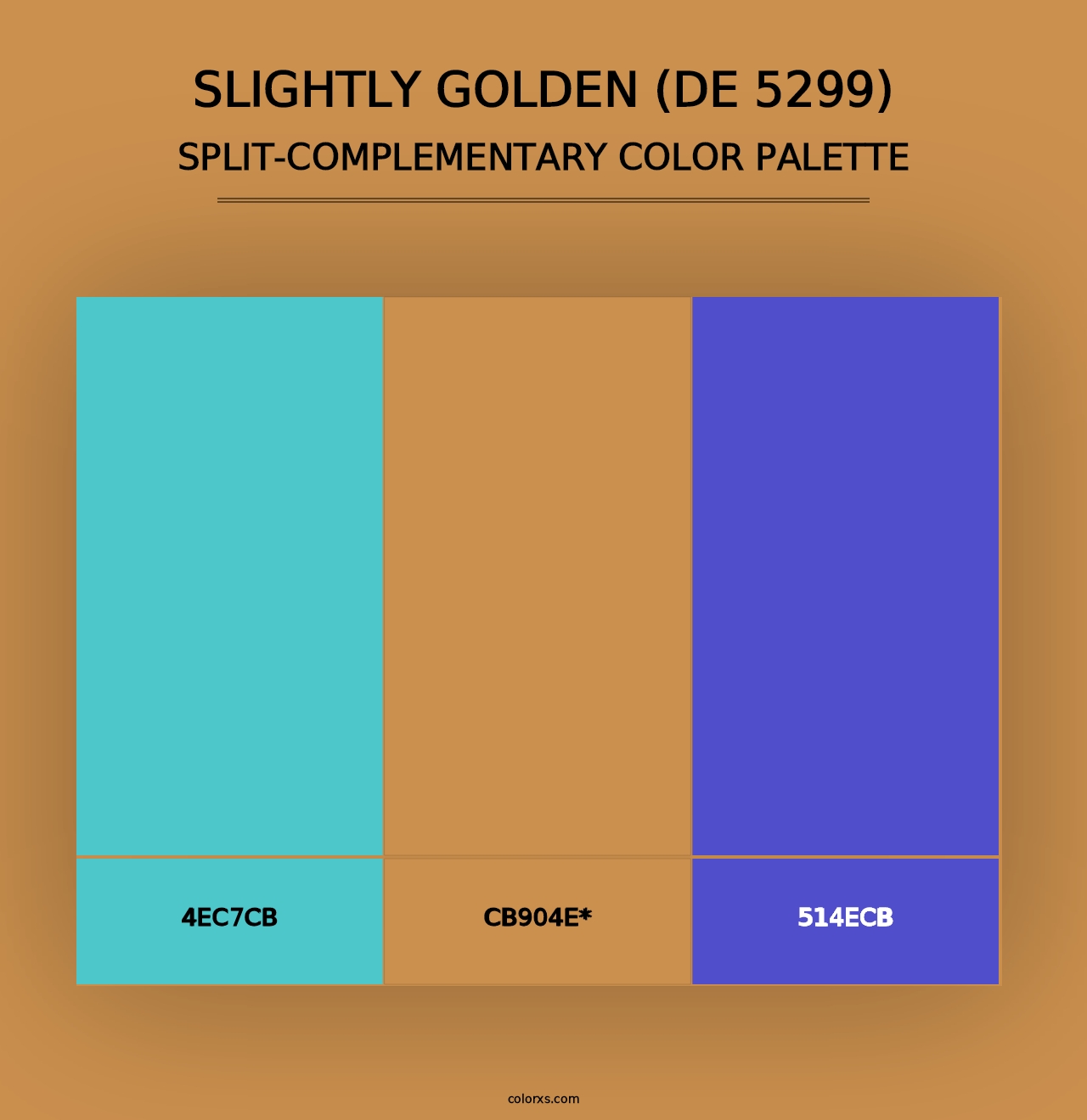 Slightly Golden (DE 5299) - Split-Complementary Color Palette