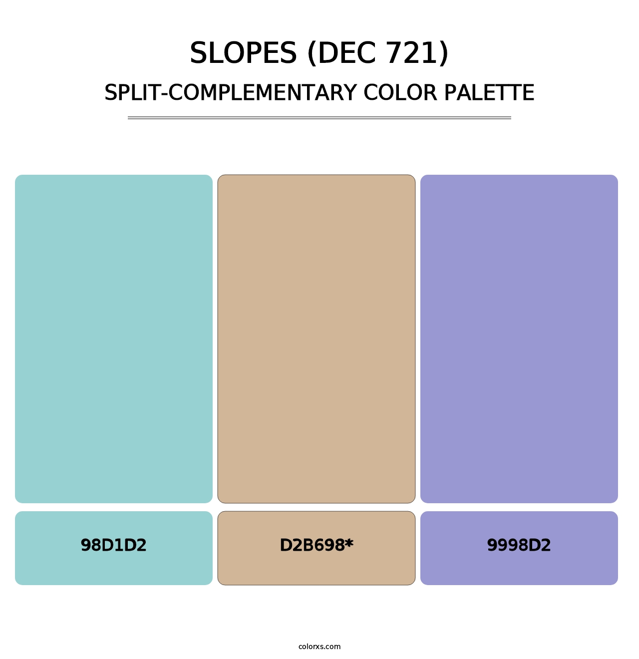 Slopes (DEC 721) - Split-Complementary Color Palette