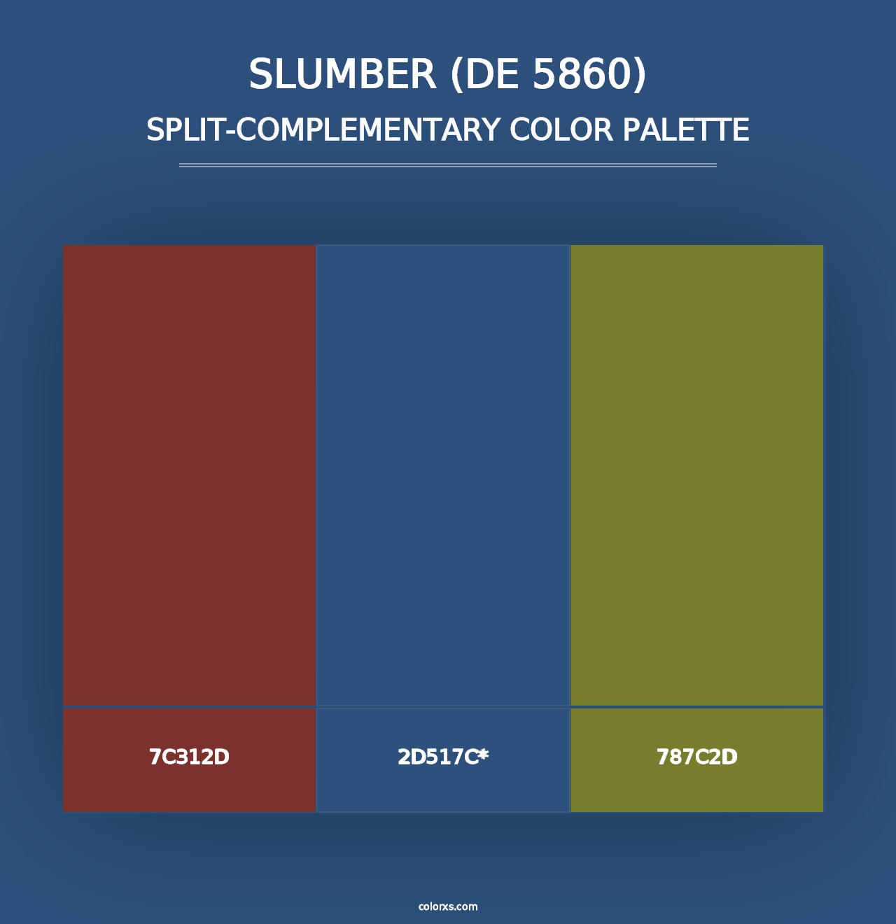 Slumber (DE 5860) - Split-Complementary Color Palette