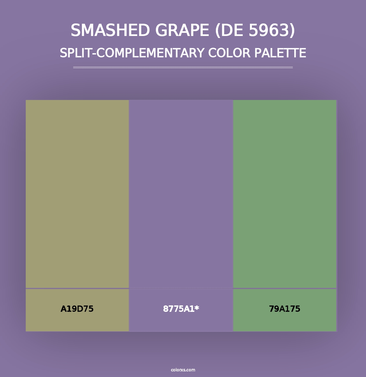 Smashed Grape (DE 5963) - Split-Complementary Color Palette