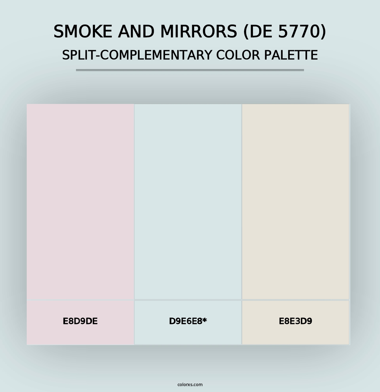 Smoke and Mirrors (DE 5770) - Split-Complementary Color Palette