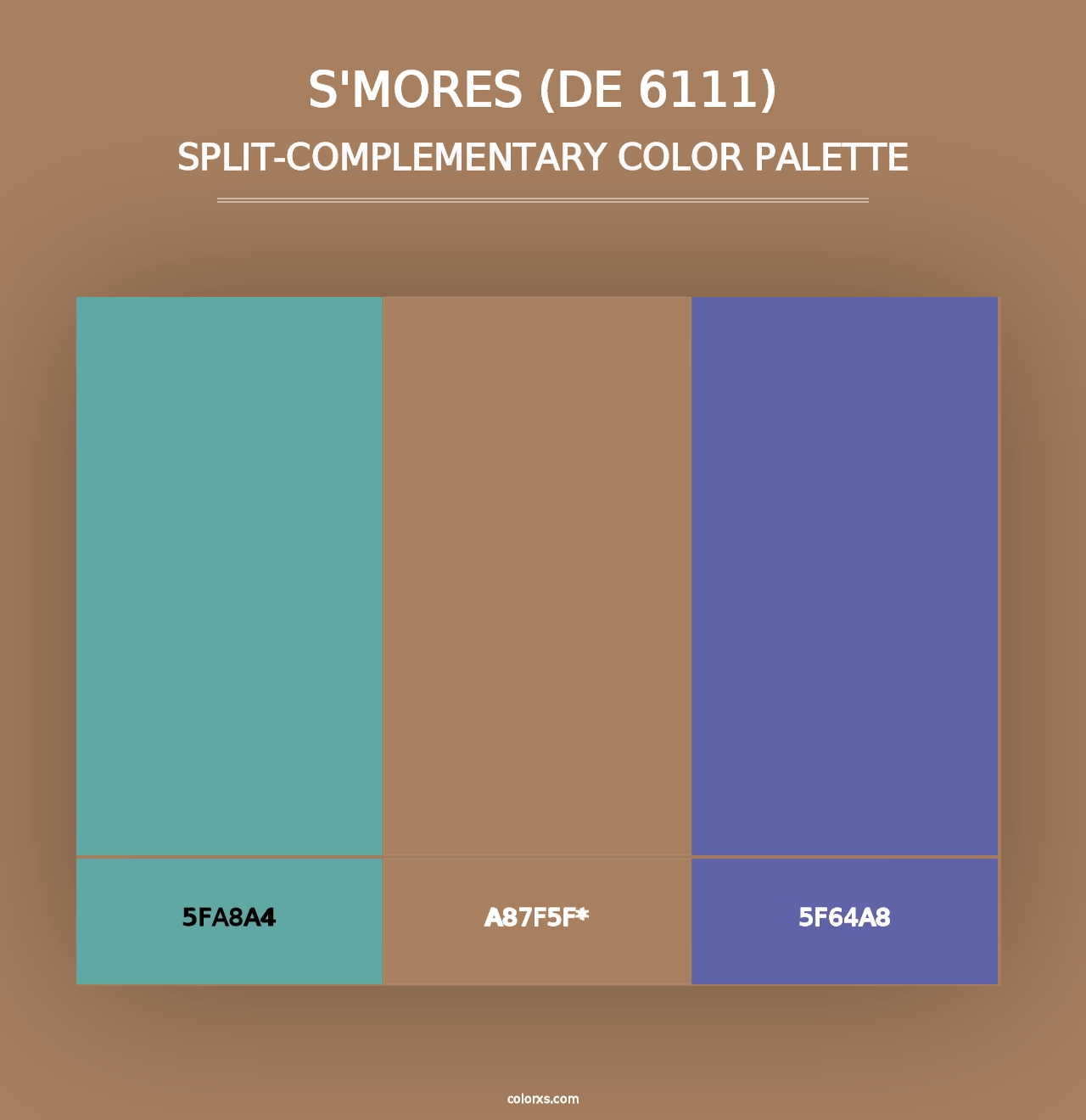 S'mores (DE 6111) - Split-Complementary Color Palette