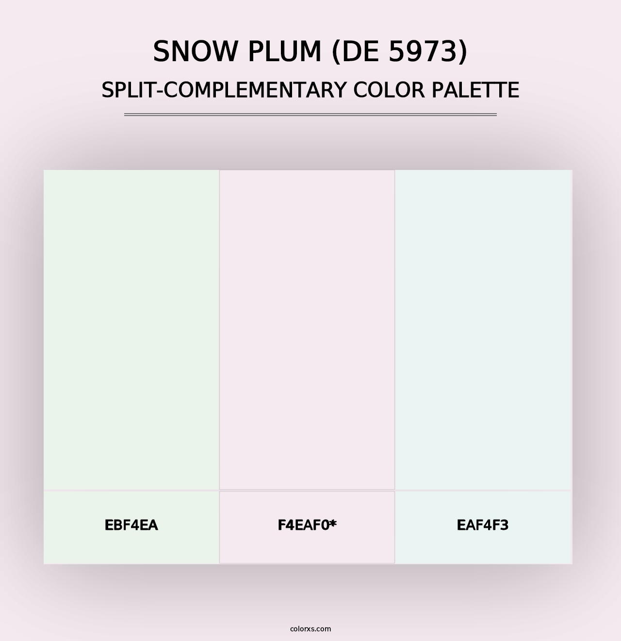 Snow Plum (DE 5973) - Split-Complementary Color Palette