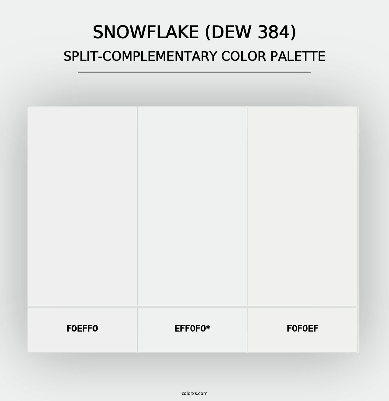 Snowflake (DEW 384) - Split-Complementary Color Palette