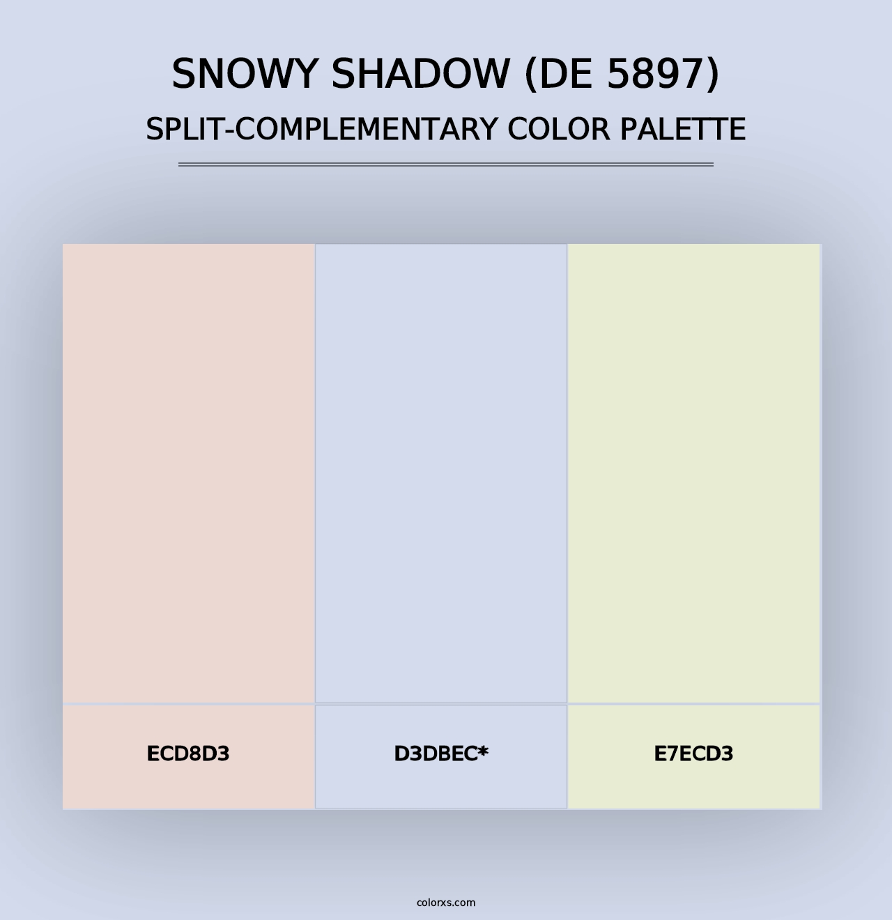 Snowy Shadow (DE 5897) - Split-Complementary Color Palette