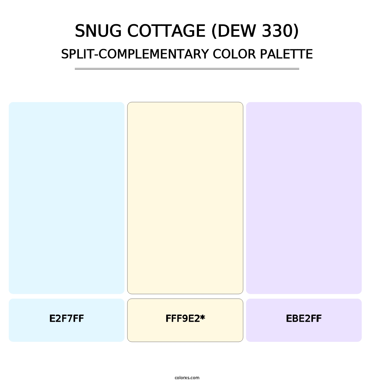 Snug Cottage (DEW 330) - Split-Complementary Color Palette