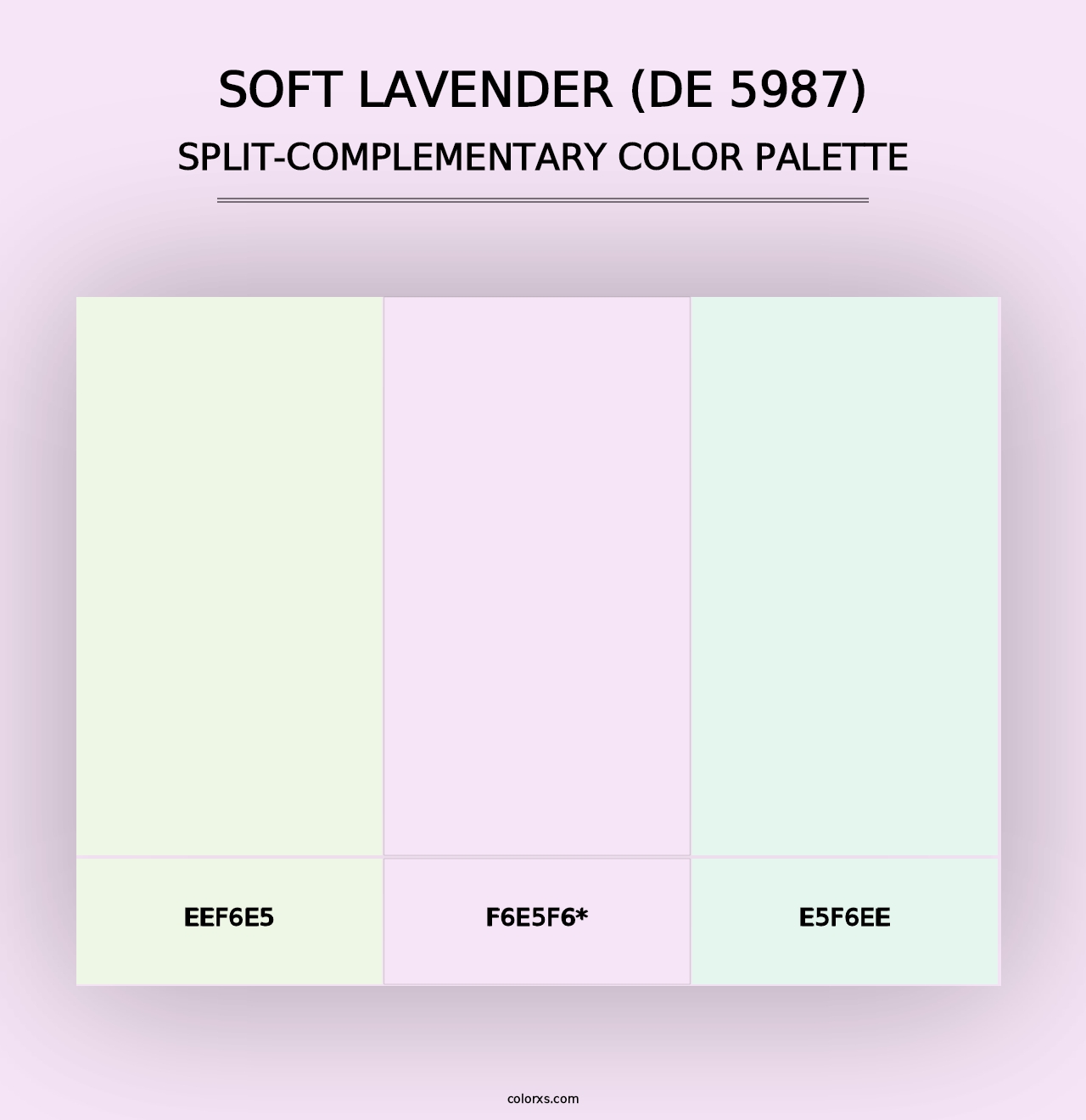 Soft Lavender (DE 5987) - Split-Complementary Color Palette