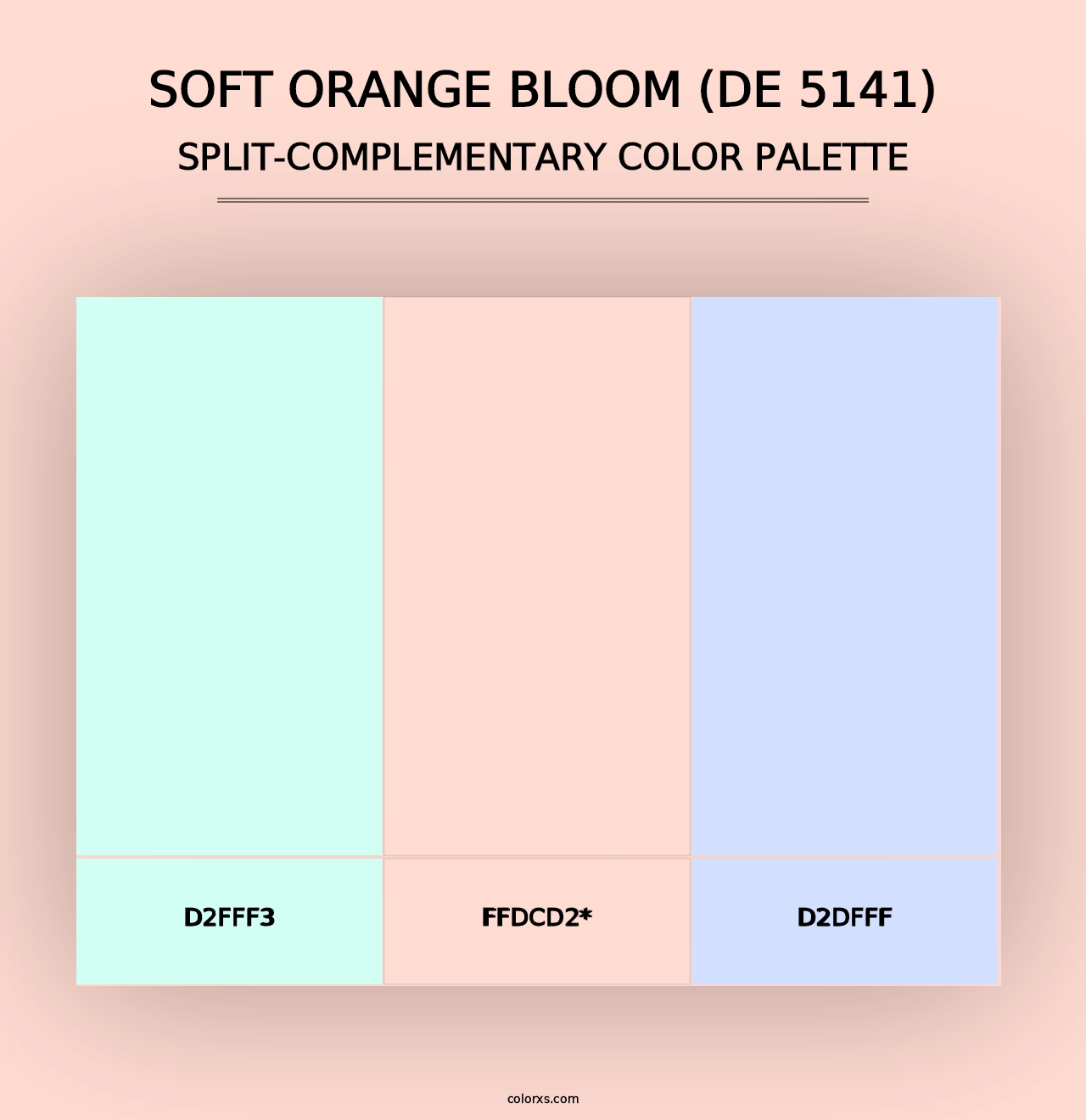 Soft Orange Bloom (DE 5141) - Split-Complementary Color Palette