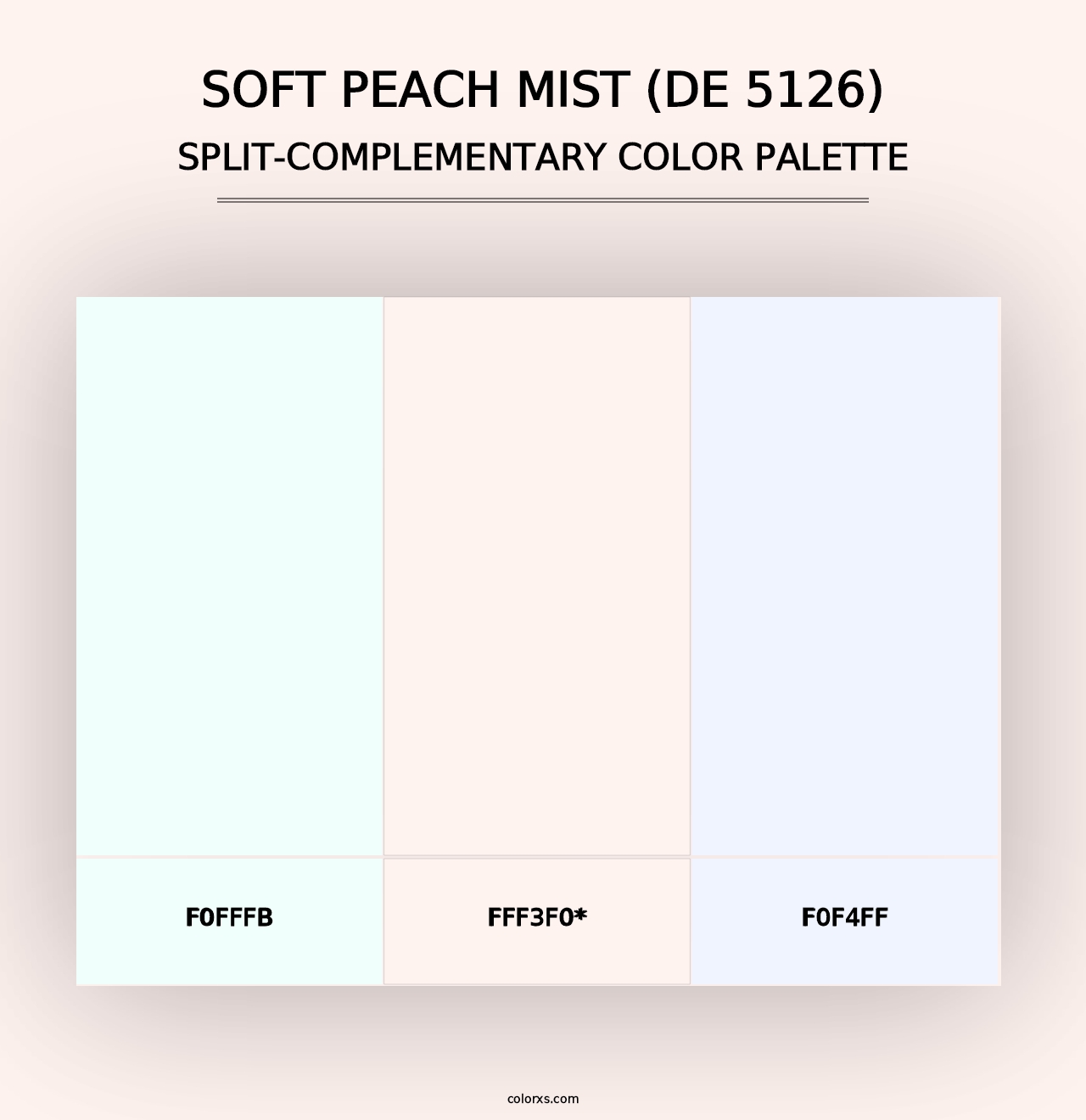 Soft Peach Mist (DE 5126) - Split-Complementary Color Palette